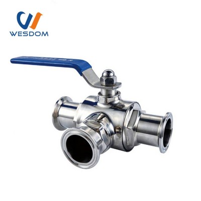 Stainless steel 3 way metal seated ball valve cr05