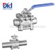 Stainless Steel Economical Type 1000 WOG 3PC Butt Welded Manual Operated Ball Valve